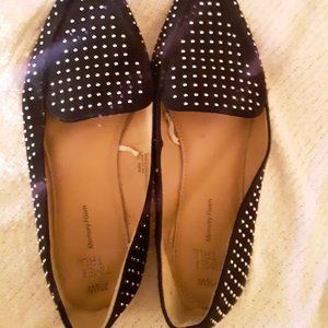 Black studded flats